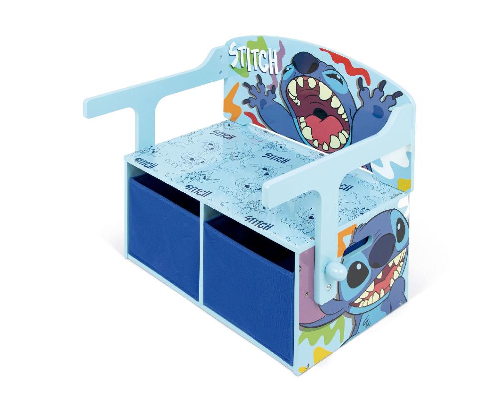 Emob Omvormbare Zitbank Lillo & Stitch - 60x57x47 Cm -Blauw/spaanplaat