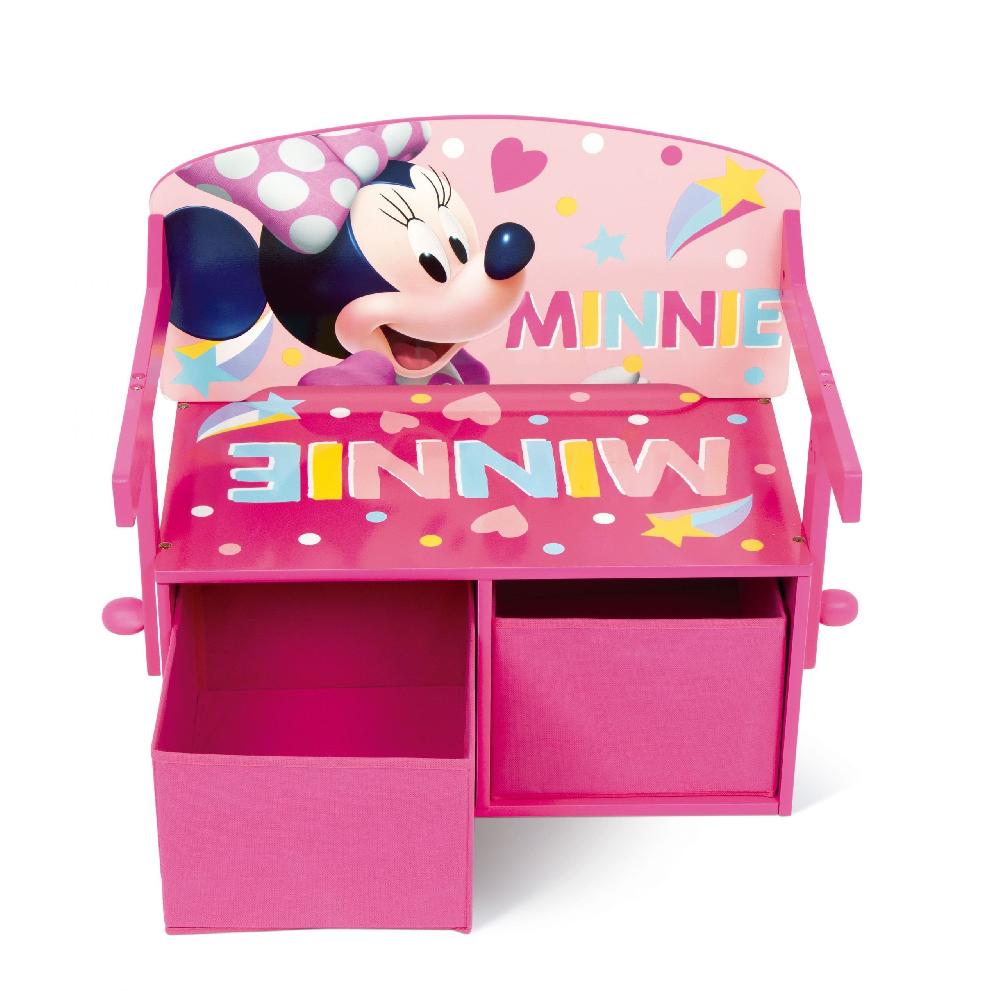 Emob Omvormbare Zitbank Minnie Mouse - 44x60x70 Cm - Roze/spaanplaat