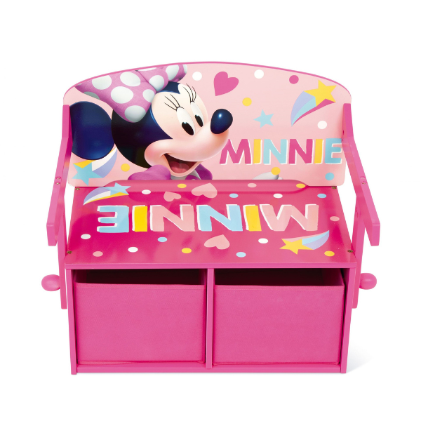 emob Omvormbare zitbank Minnie Mouse - 44x60x70 cm - Roze/spaanplaat