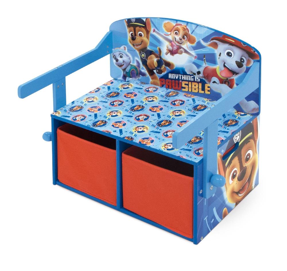 Emob Omvormbare Zitbank Paw Patrol - 44x60x70 Cm - Blauw/spaanplaat