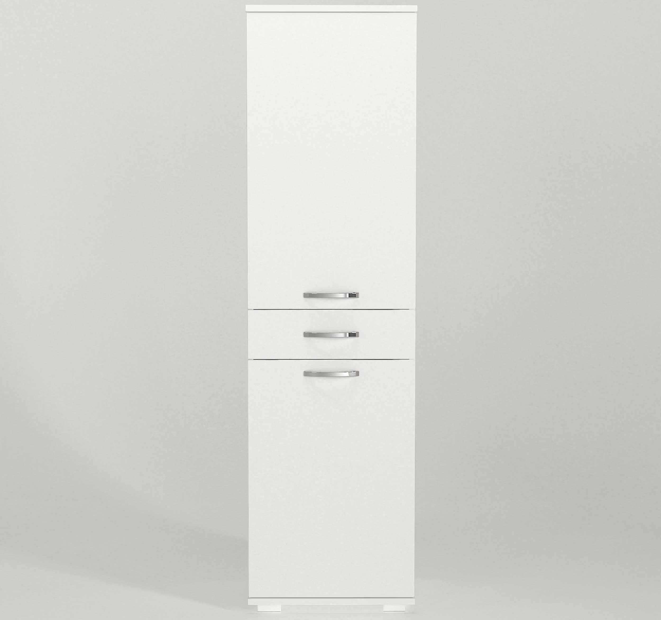 Emob Opbergkast Ayris - Met Uitklapbare Mand - 2 Deuren & 1 Lade - Wit