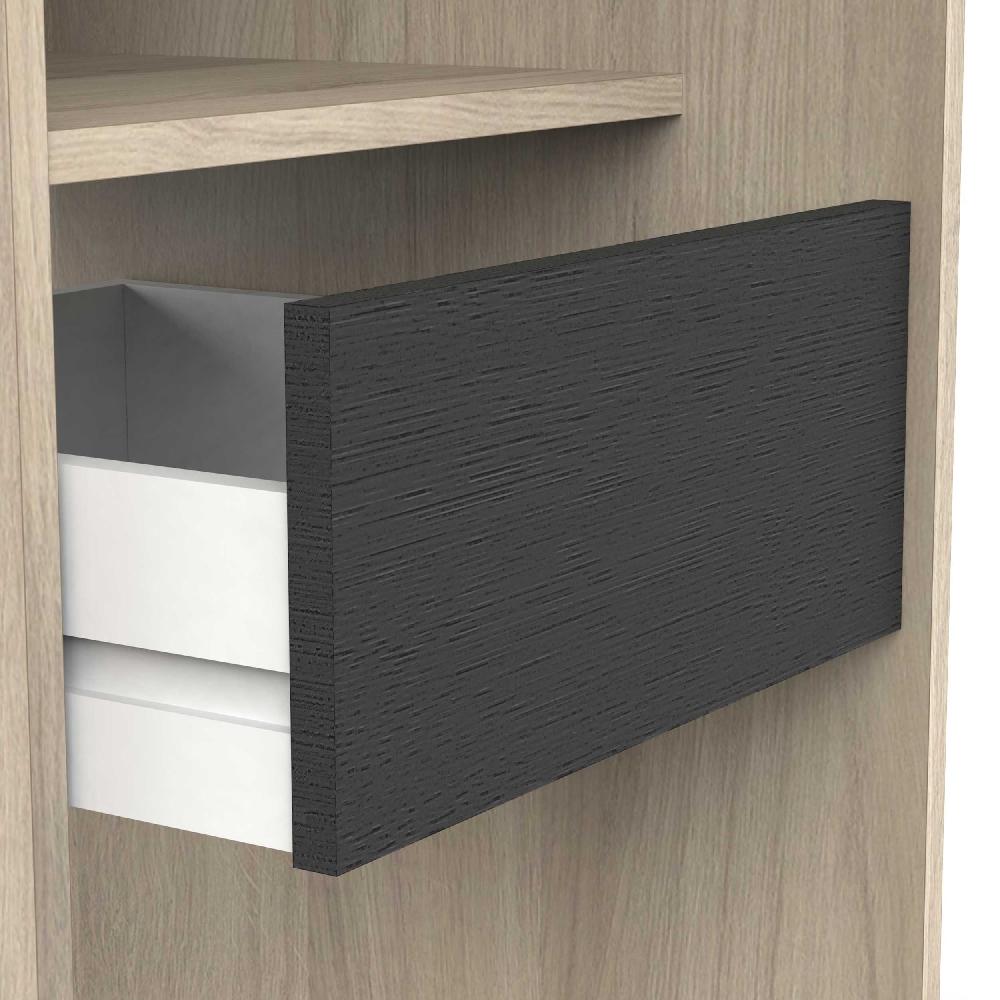 Emob Open Kledingkast Diego - 182x50x200cm - Eikdecor/zwart