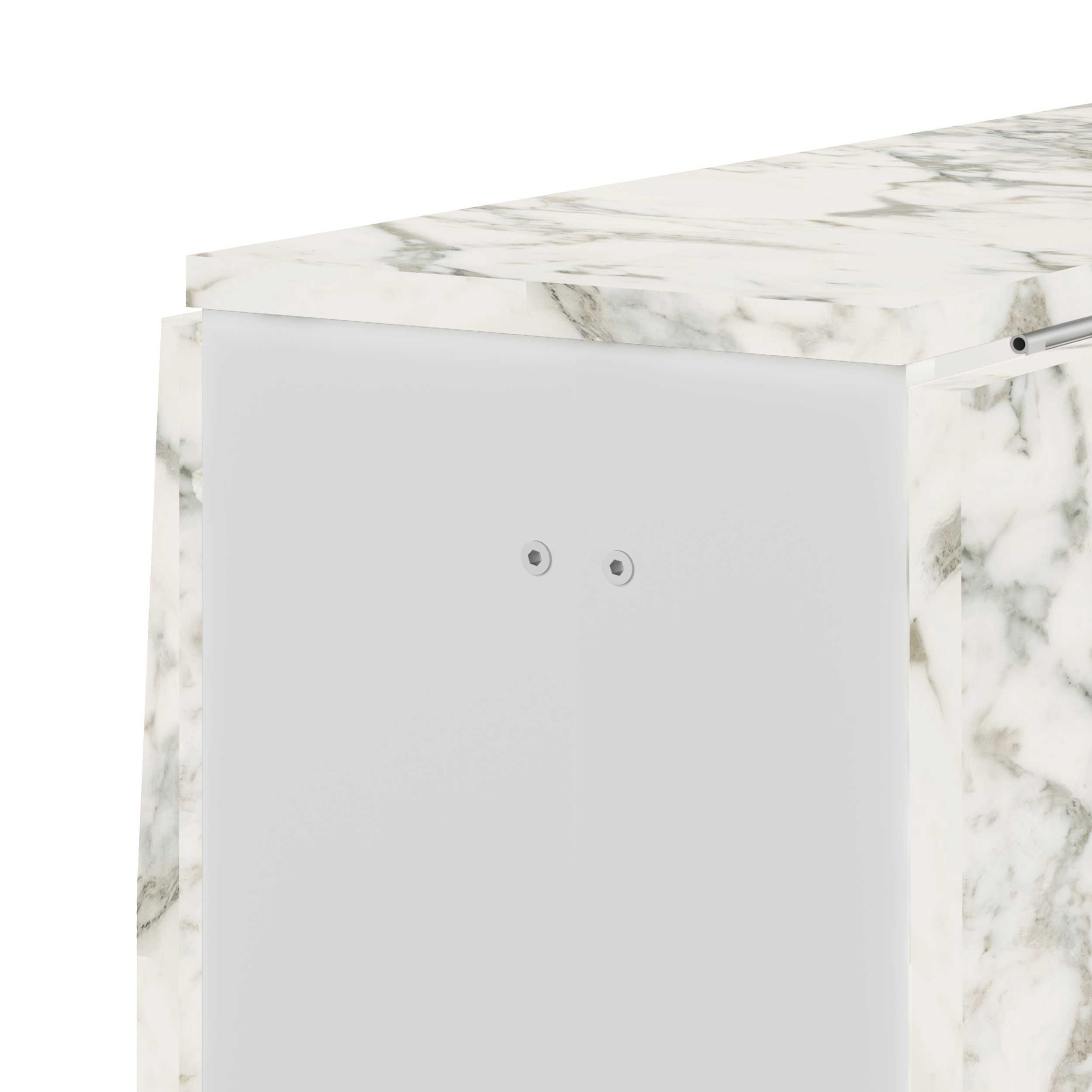 Emob Opklapbare Eettafel Papillon 103 Cm - Wit/marmer