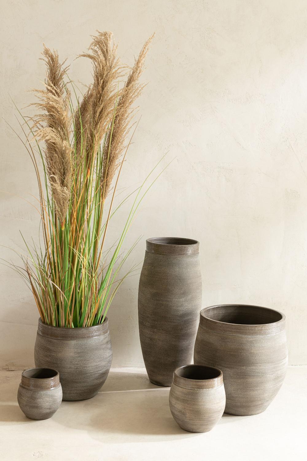 Emob Pampas Gras 5 Koppen In Pot Pvc Groen/beige Small