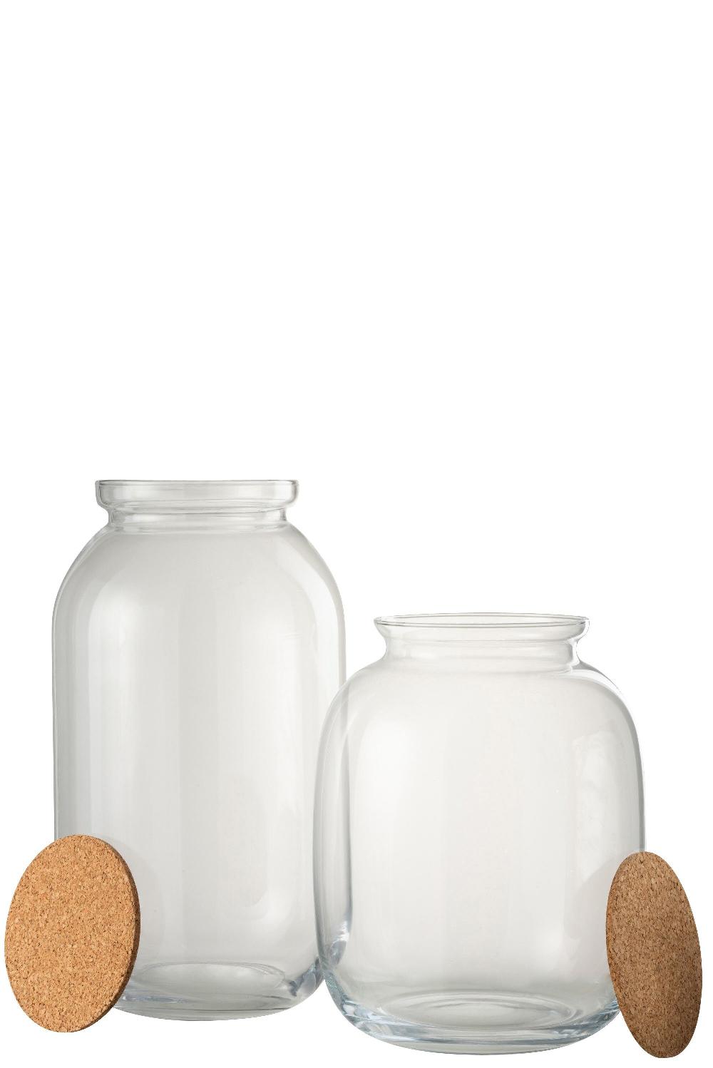 Emob Pot Roxy Decoratief Glas/kurk Transparant Large