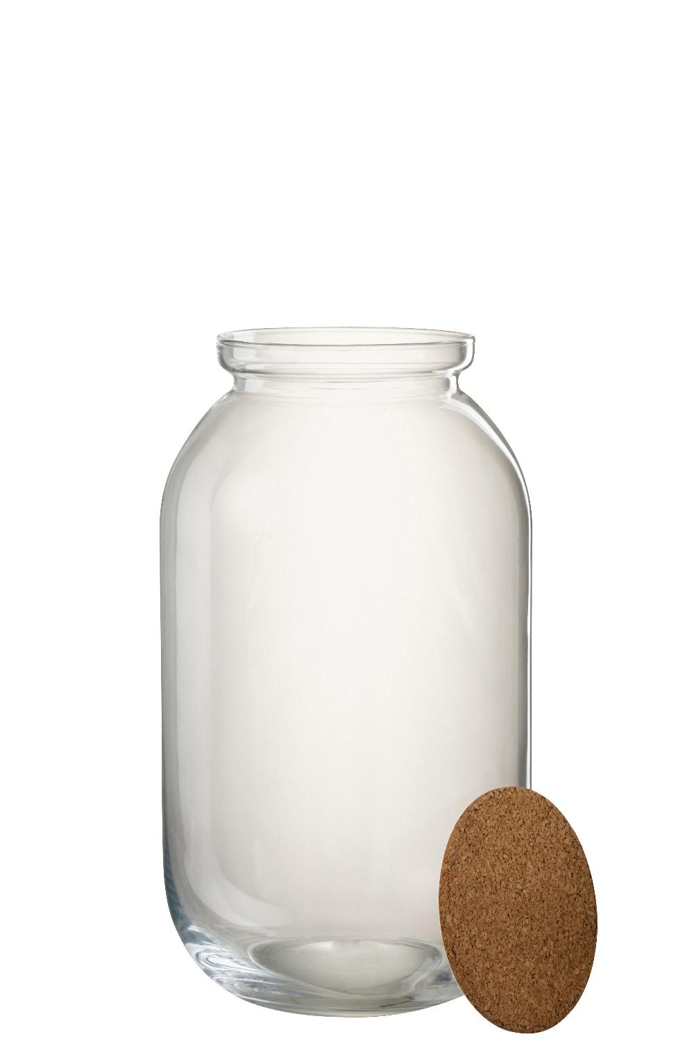 Emob Pot Roxy Decoratief Glas/kurk Transparant Large