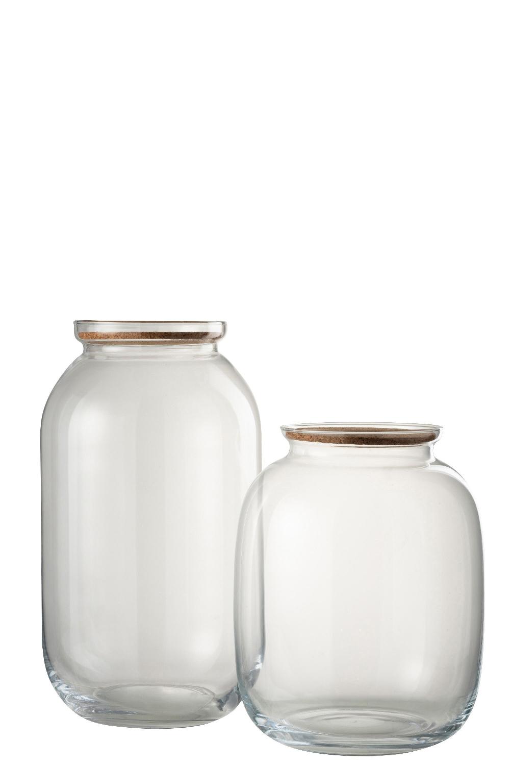 Emob Pot Roxy Decoratief Glas/kurk Transparant Large