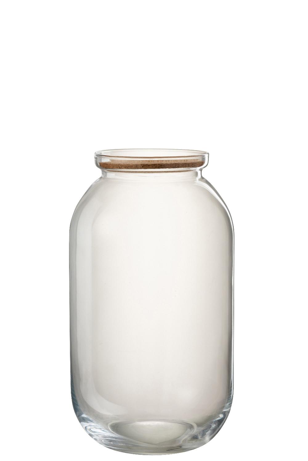 emob Pot roxy decoratief glas/kurk transparant large