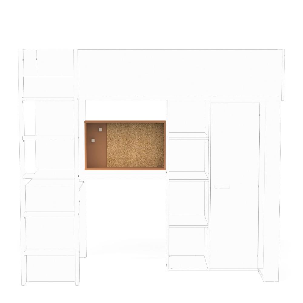 Emob Prikbord Camillia - 70x12x42cm - Met Kurk - Terracotta