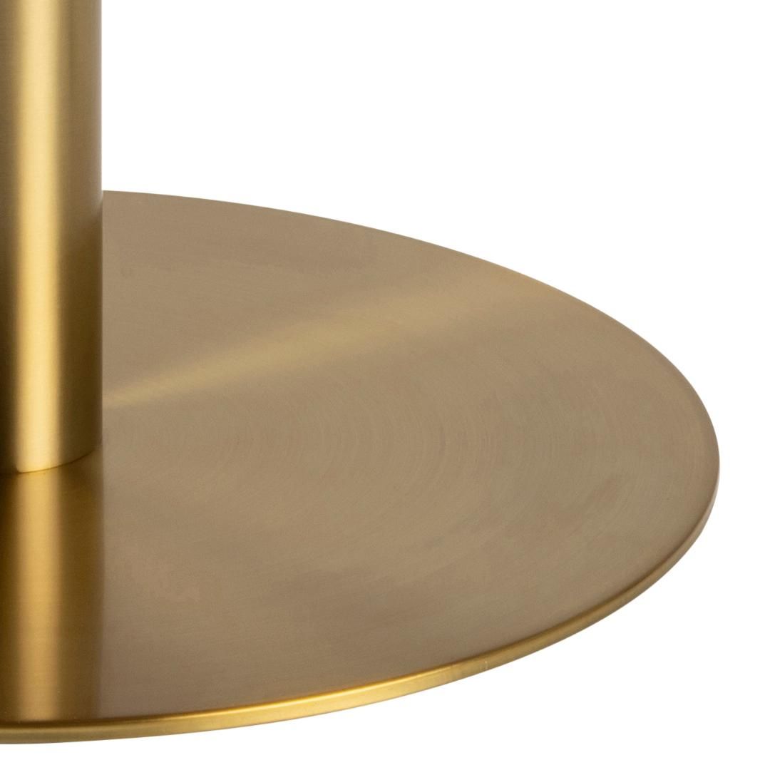Emob Ronde Salontafel Carlos ø80cm - Wit Marmer/messing