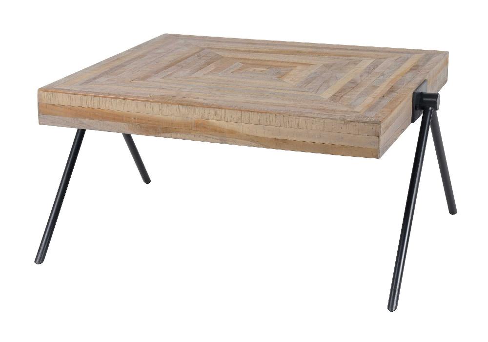 Emob Salontafel Teca Balans Vierkant 80x80 Industrieel - Teak