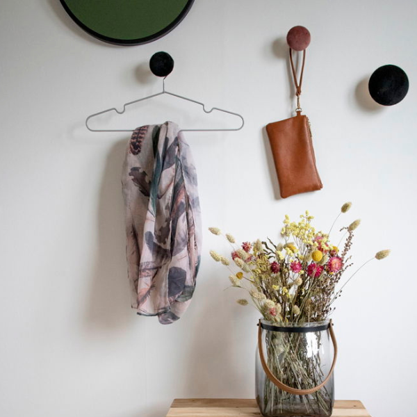 emob Set van 10 grijze metalen kleerhangers - Massa kleerhangers