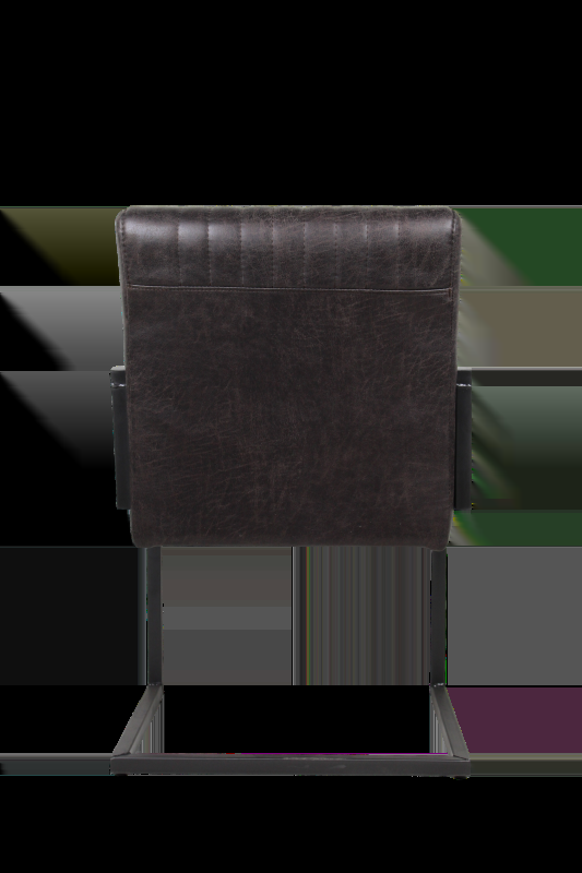 Emob Set Van 2 Eetkamerstoelen Texas Yachtleder/metaal – Espresso