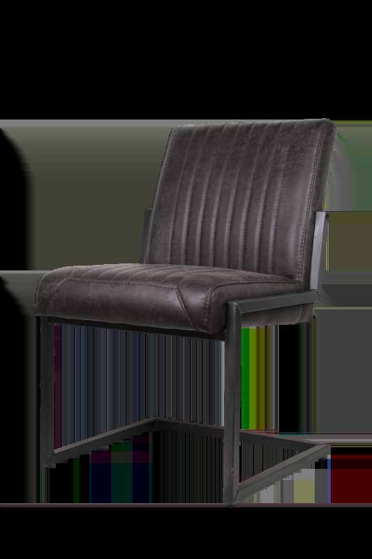 Emob Set Van 2 Eetkamerstoelen Texas Yachtleder/metaal – Espresso