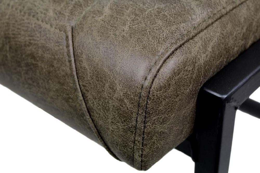 Emob Set Van 2 Eetkamerstoelen Texas Yachtleder/metaal – Kaki