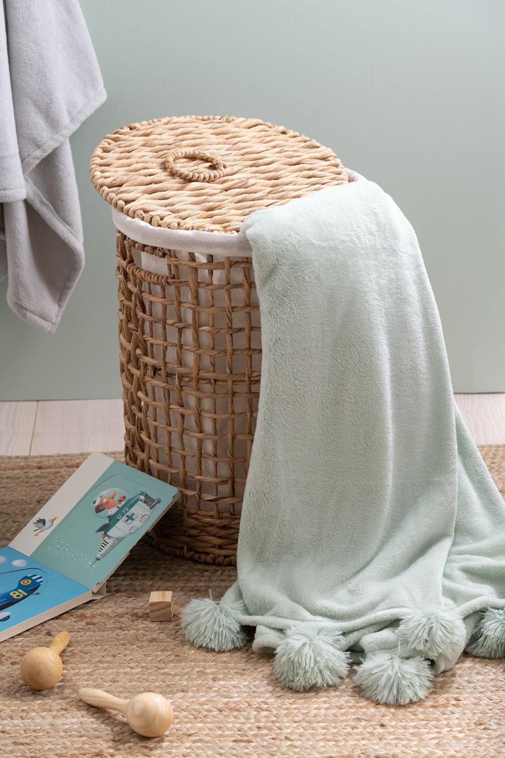 Emob Set Van 2 Manden+deksel Was Waterhyacint Naturel