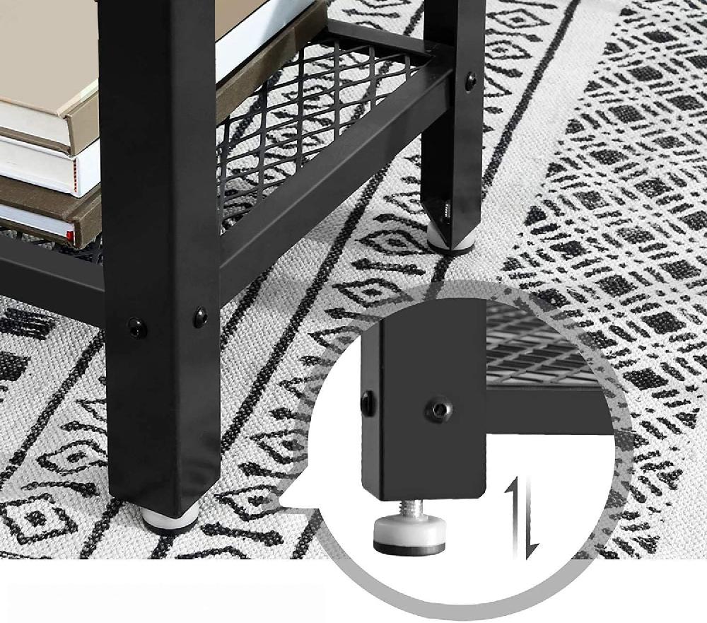 Emob Sidetable Bill 2 Legplanken - Rustiek Bruin/zwart