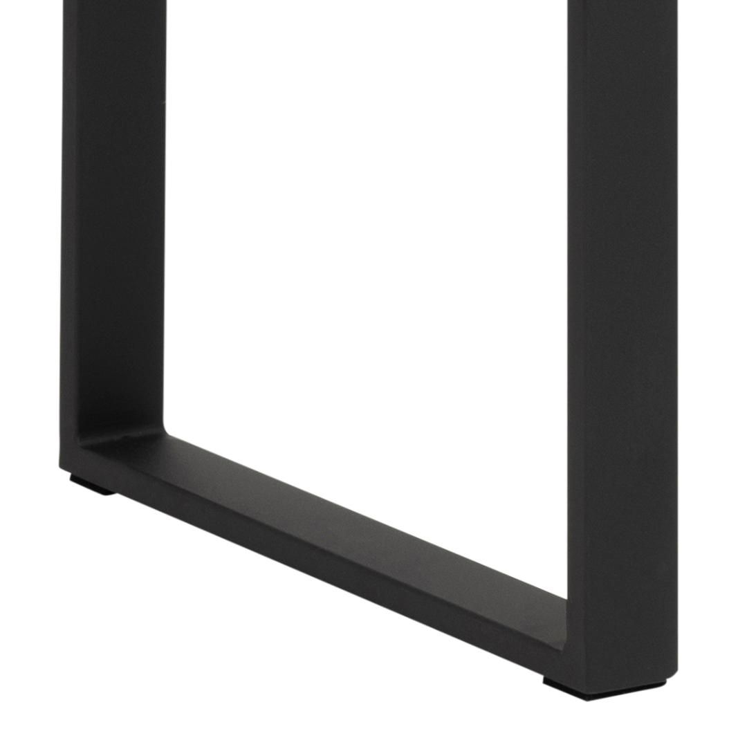 Emob Sidetable Nicola 110cm - Grijs Getint Glas/zwart