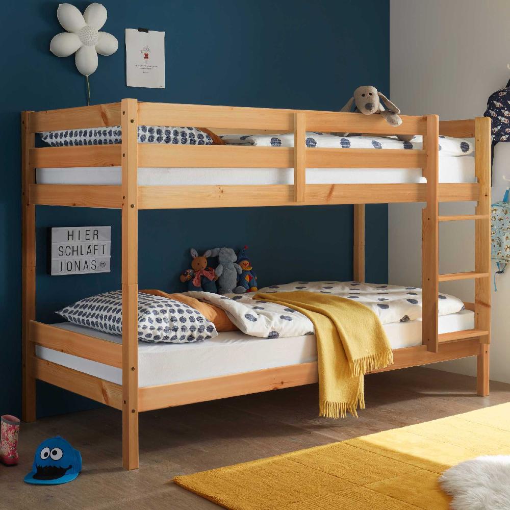 emob Stapelbed Maren 90x200 incl lattenbodems - dennenhout