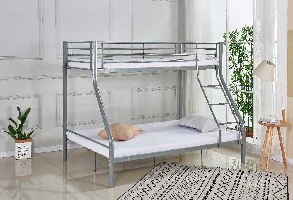 Emob Stapelbed Trixie 90x200 & 140x200 - Metaal - Mat Grijs