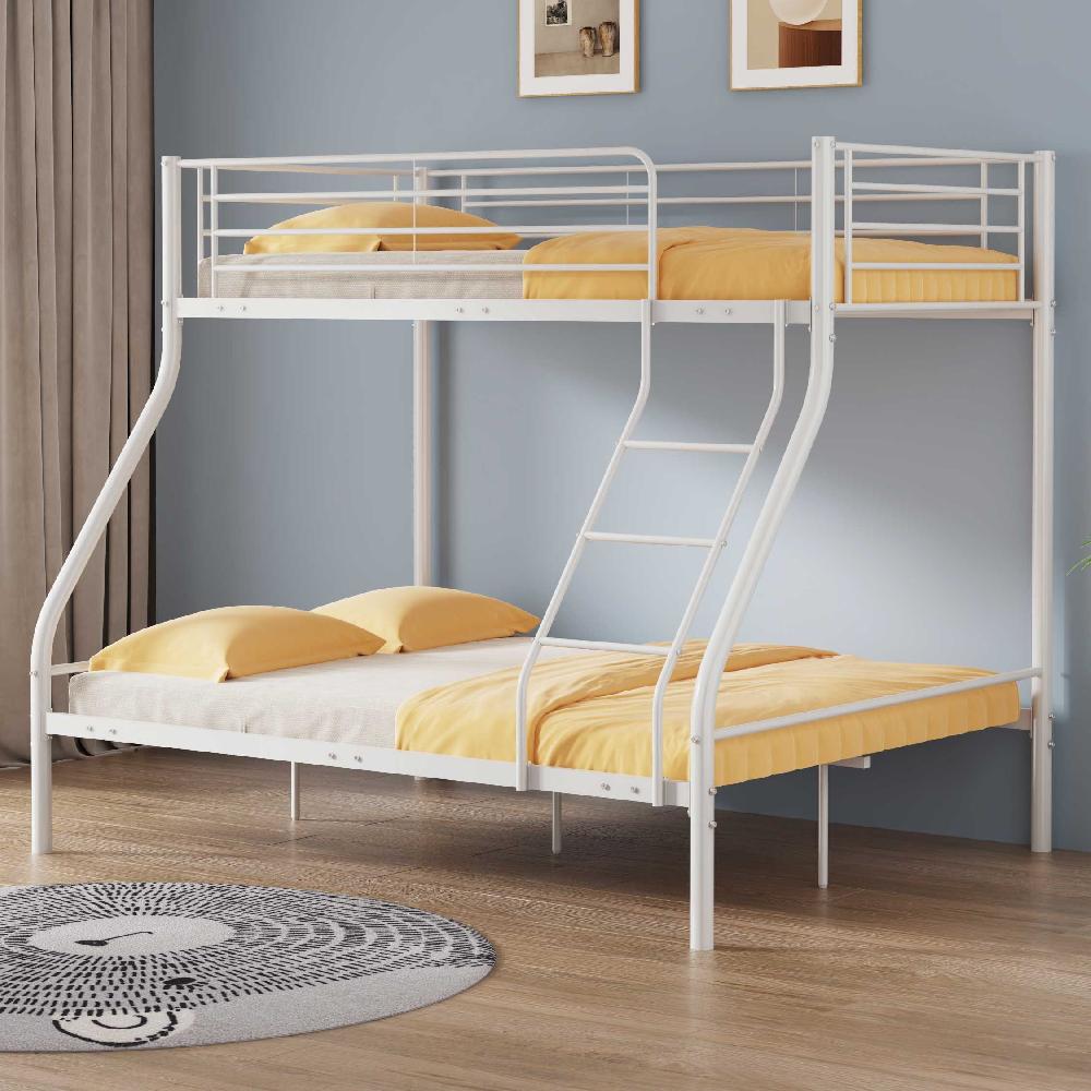 emob Stapelbed Trixie 90x200 & 140x200 - metaal - mat wit