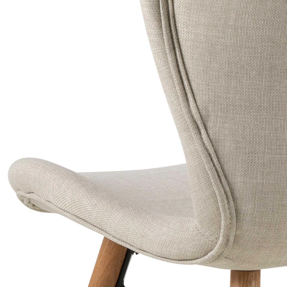 Emob Stoffen Stoel Tilda Met Schuine Poten - Zand/eik