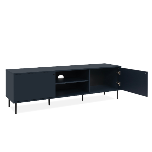 Emob Tv-meubel Carillon - 160x40x50cm - 2 Deuren - Marineblauw