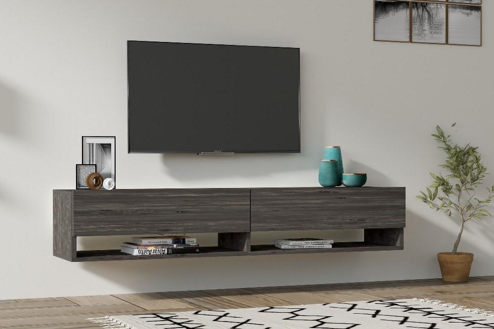 emob TV-meubel Woody Fashion |100% Gemelamineerd| Antraciet