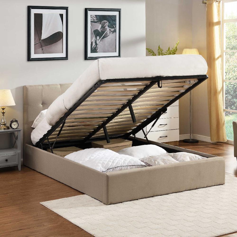 Emob Tweepersoonsbed Corbi Met Opbergruimte 140x200 - Zand