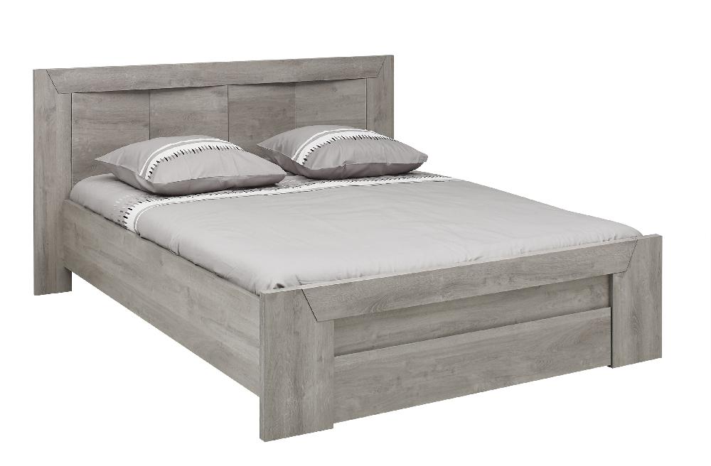 Emob Tweepersoonsbed Hayden Met Lade 140x200 - Lichtgrijze Eik