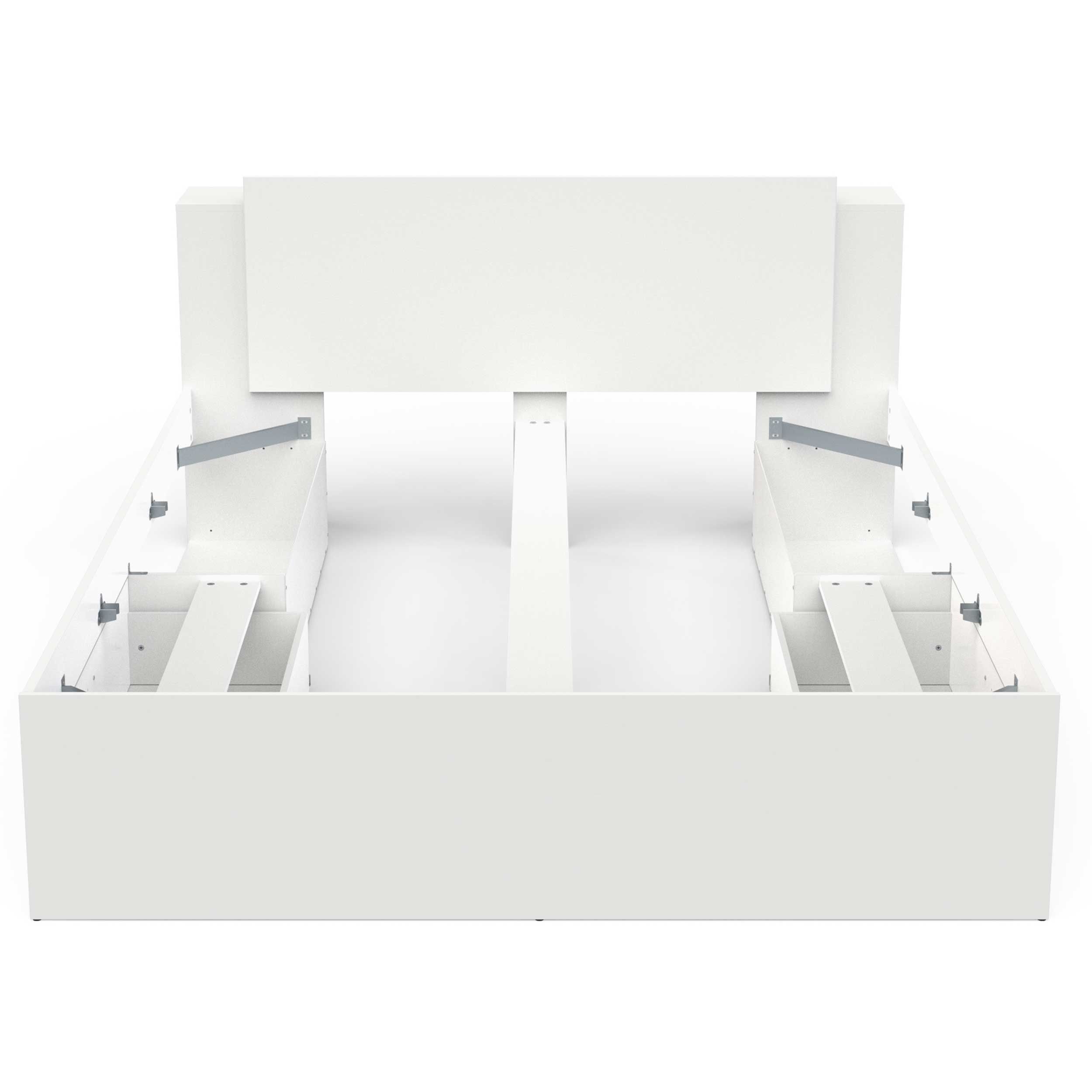 Emob Tweepersoonsbed Liva - 160x200cm - Met Opbergruimte - Wit