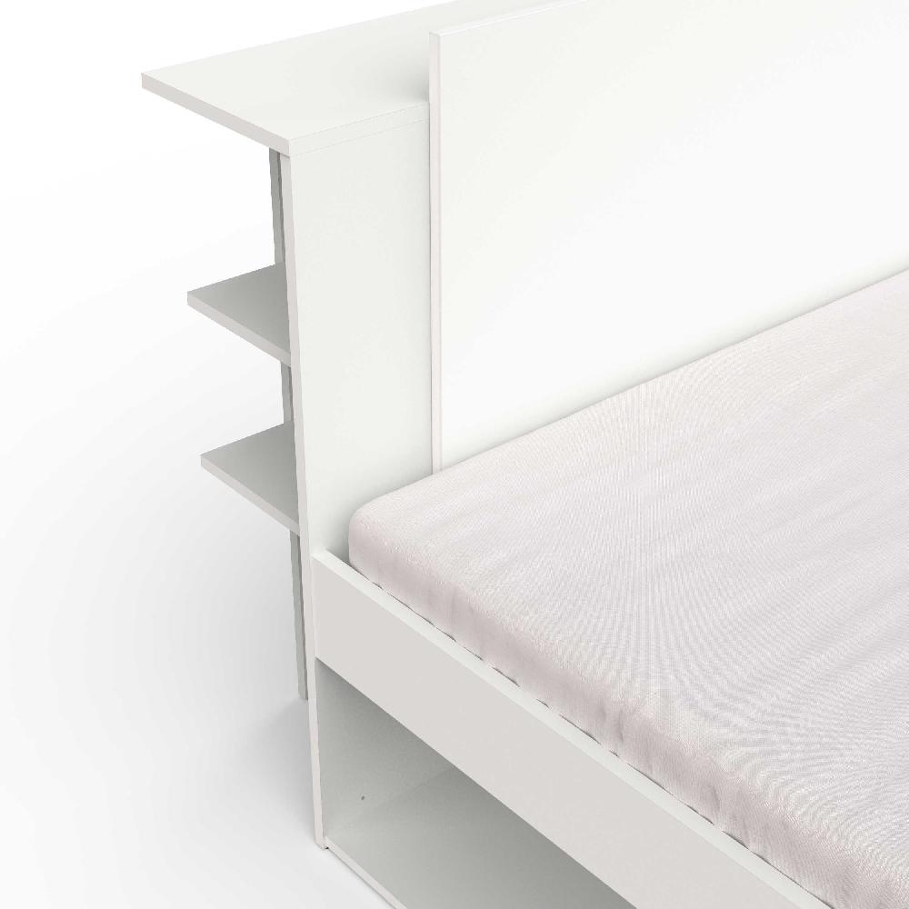 Emob Tweepersoonsbed Liva - 180x200cm - Met Opbergruimte - Wit