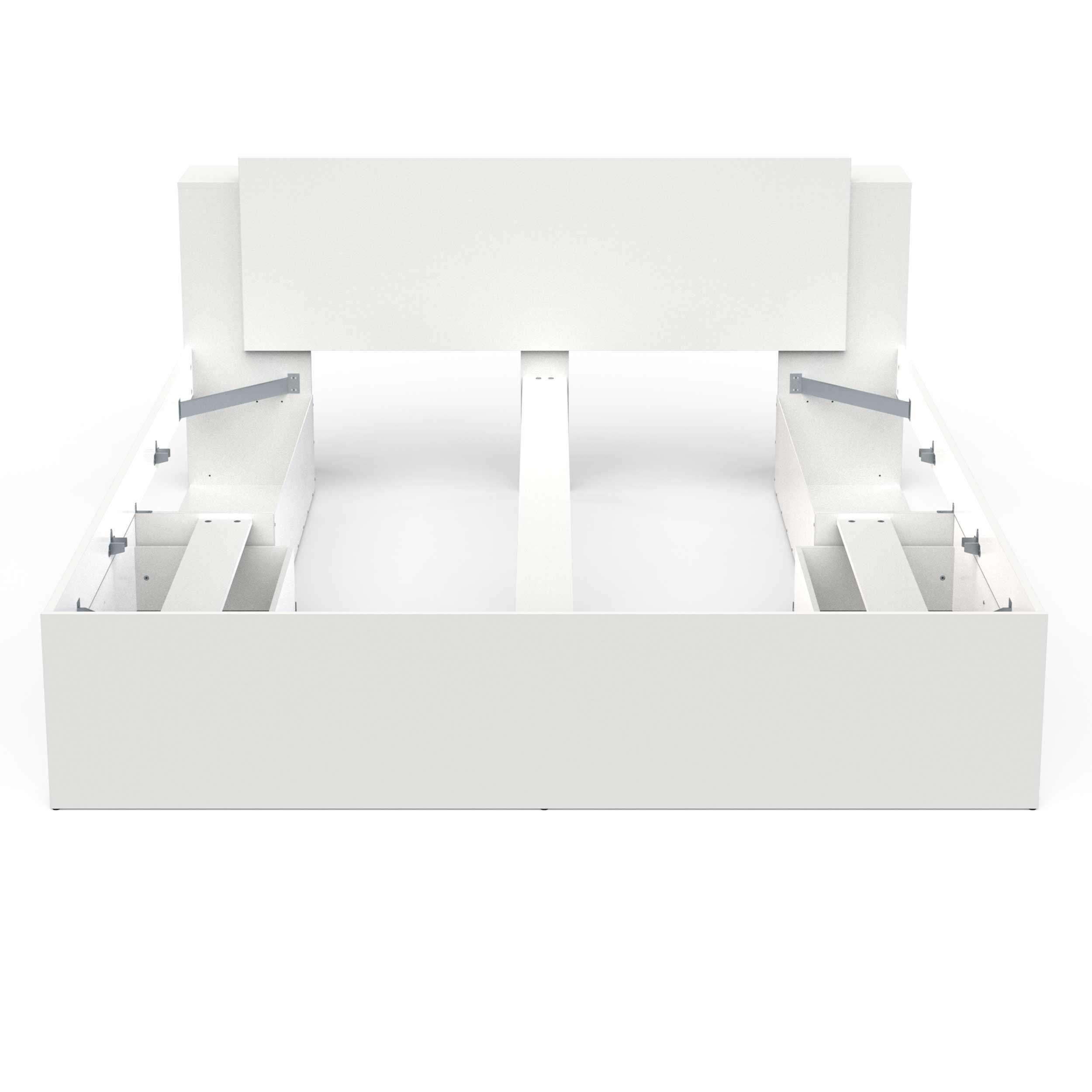 Emob Tweepersoonsbed Liva - 180x200cm - Met Opbergruimte - Wit