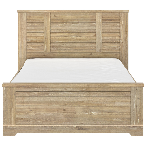 Emob Tweepersoonsbed Wanda 140x200 - Bruin Kastanjehout