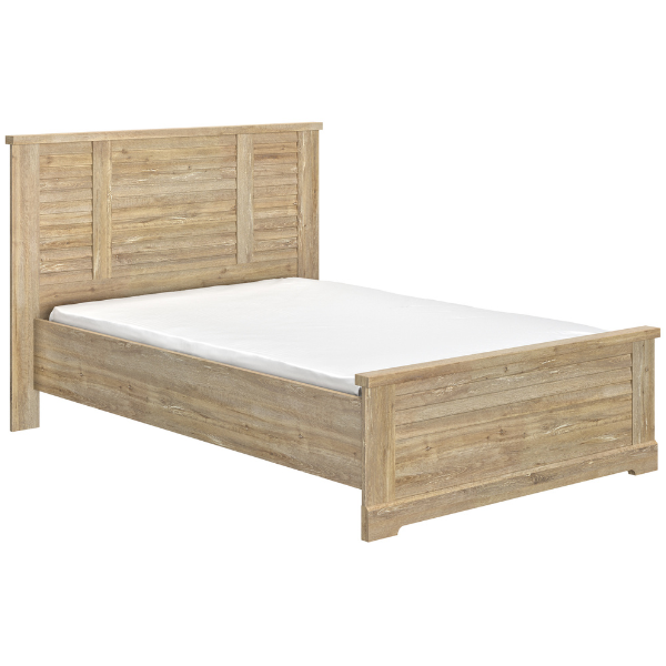 Emob Tweepersoonsbed Wanda 140x200 - Bruin Kastanjehout