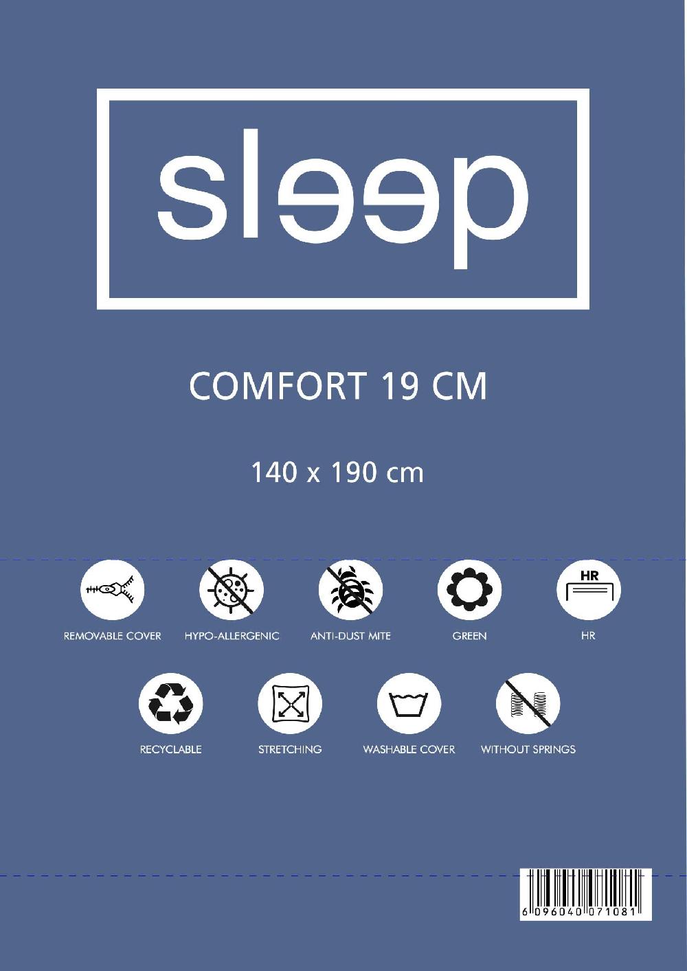 Emob Tweepersoonsmatras Comfort Plus 140x190x19cm - Koudschuim