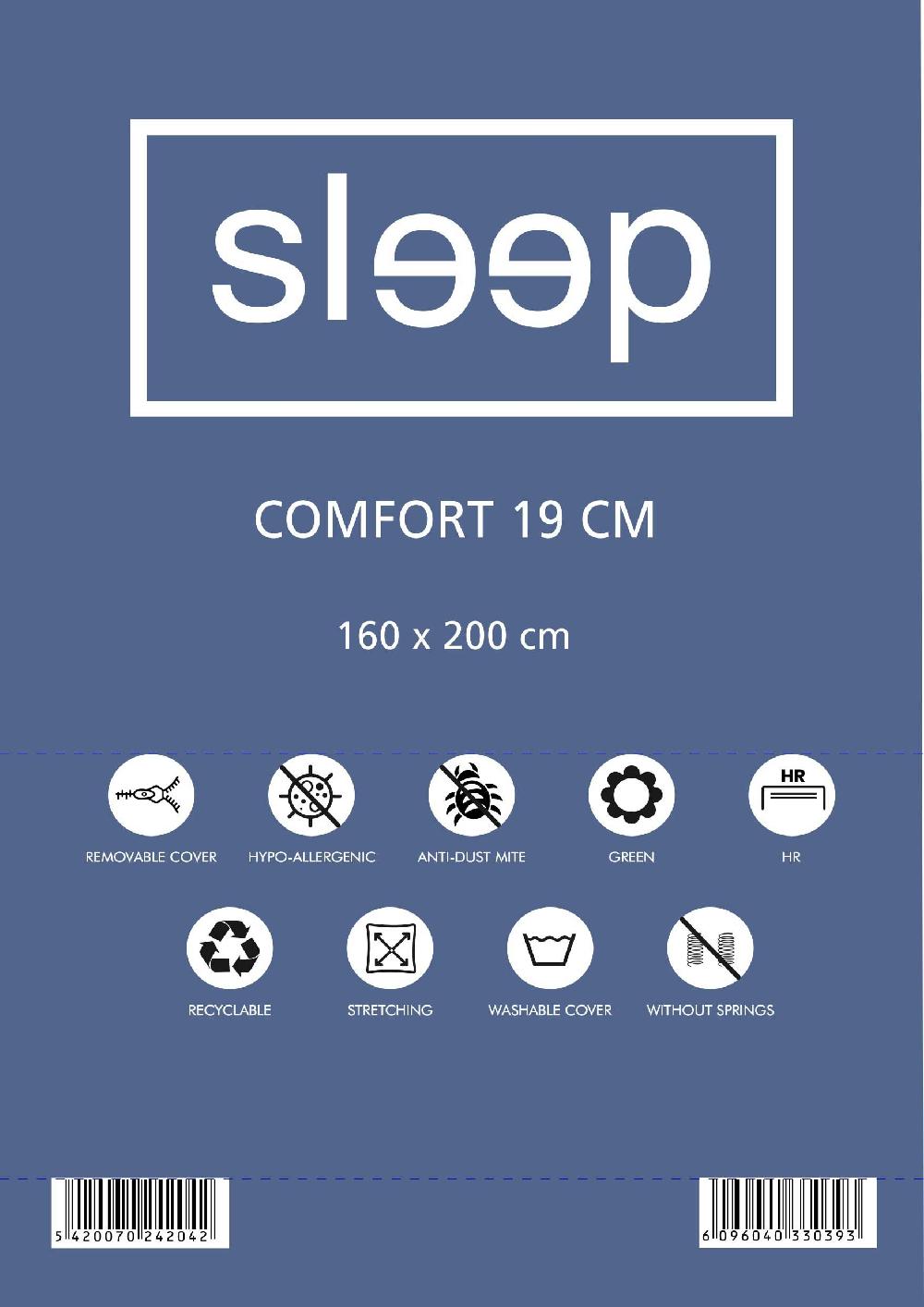 Emob Tweepersoonsmatras Comfort Plus 160x200x19cm - Koudschuim