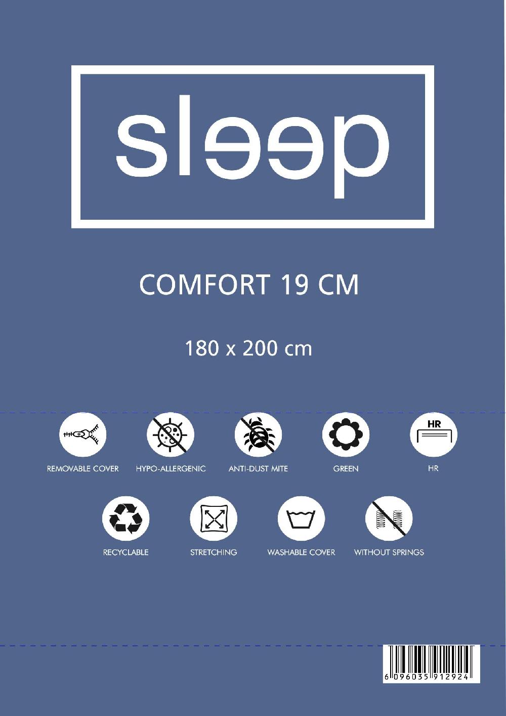 Emob Tweepersoonsmatras Comfort Plus 180x200x19cm - Koudschuim