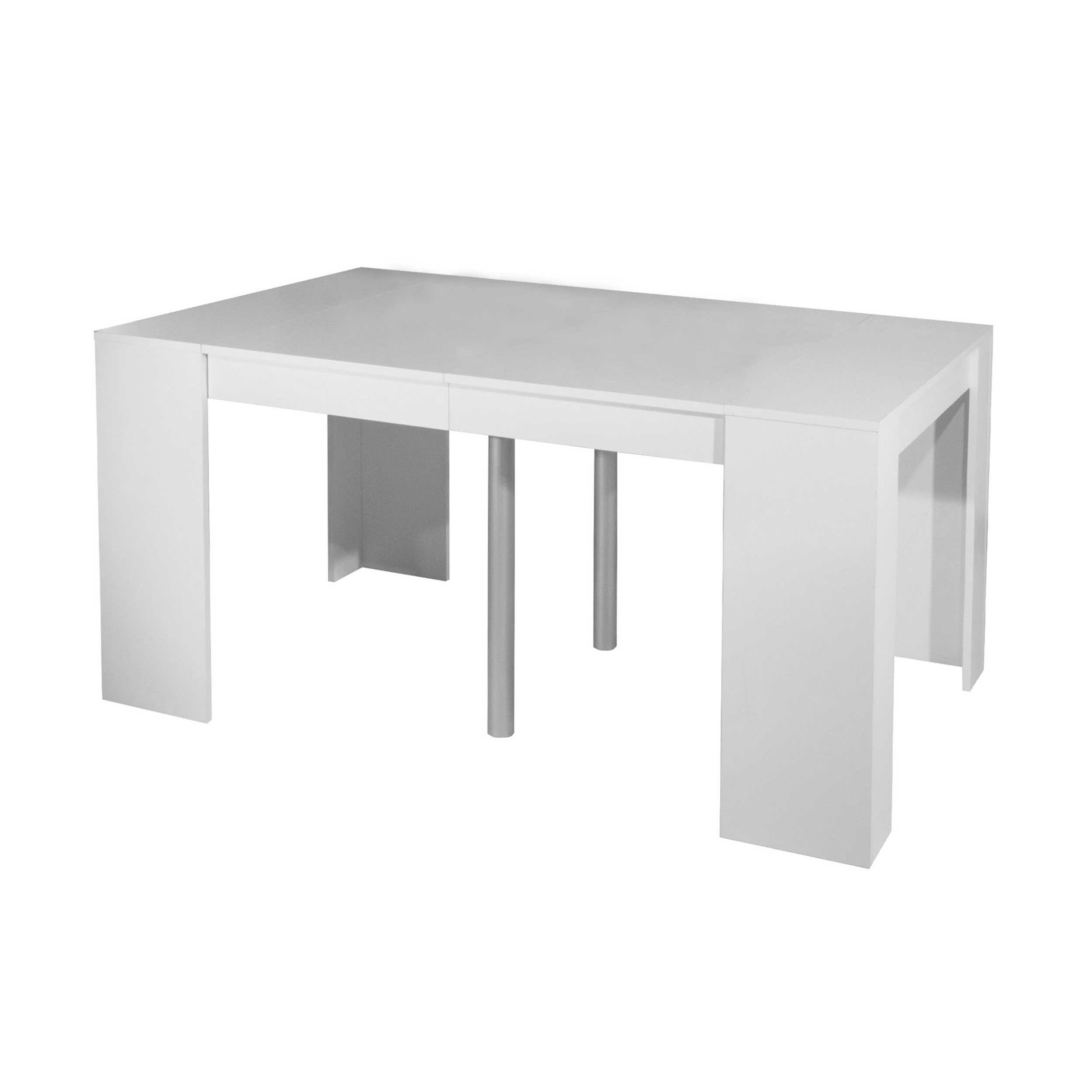 Emob Uitschuifbare Eettafel Elastic - Wit - 4 Tot 8 Personen