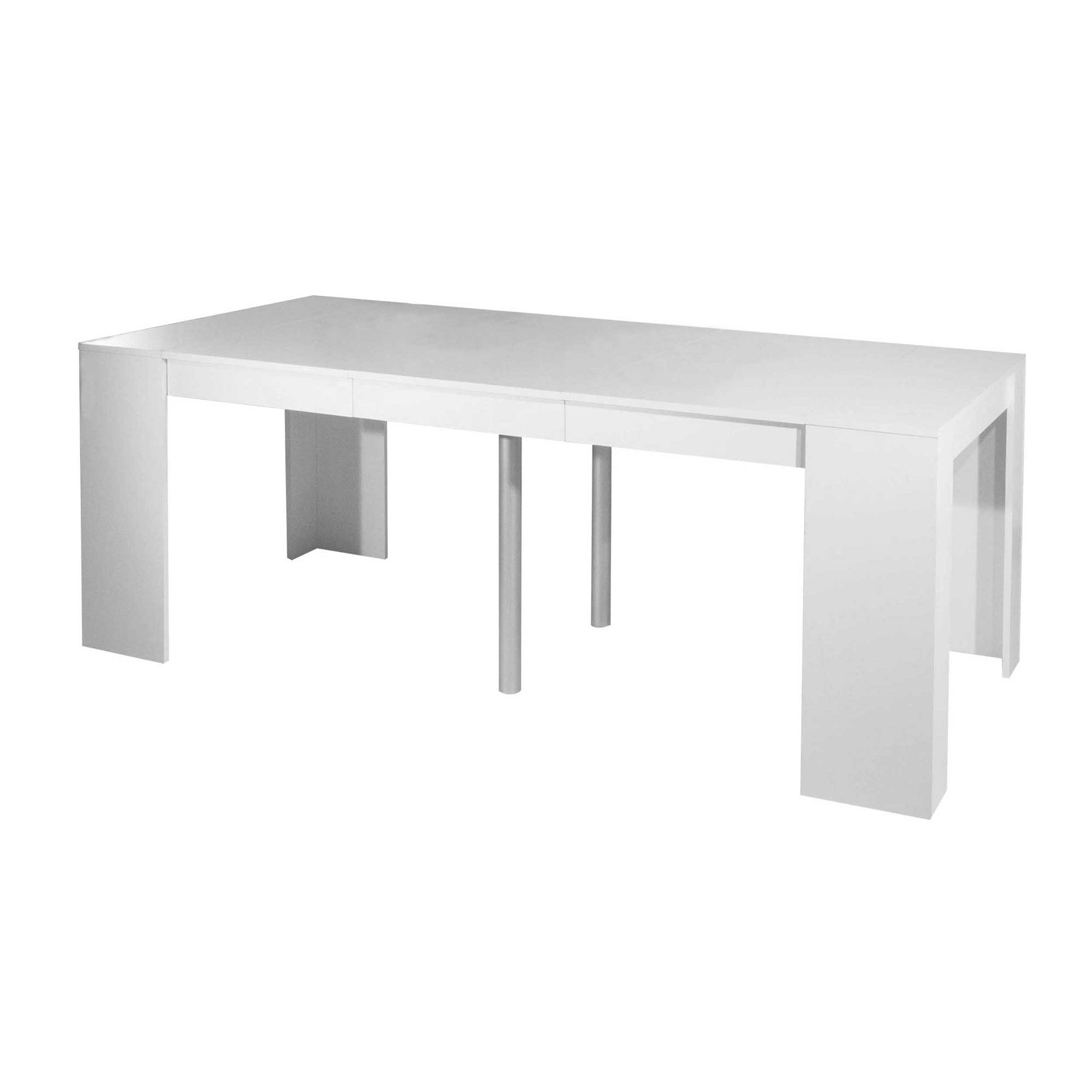 Emob Uitschuifbare Eettafel Elastic - Wit - 4 Tot 8 Personen