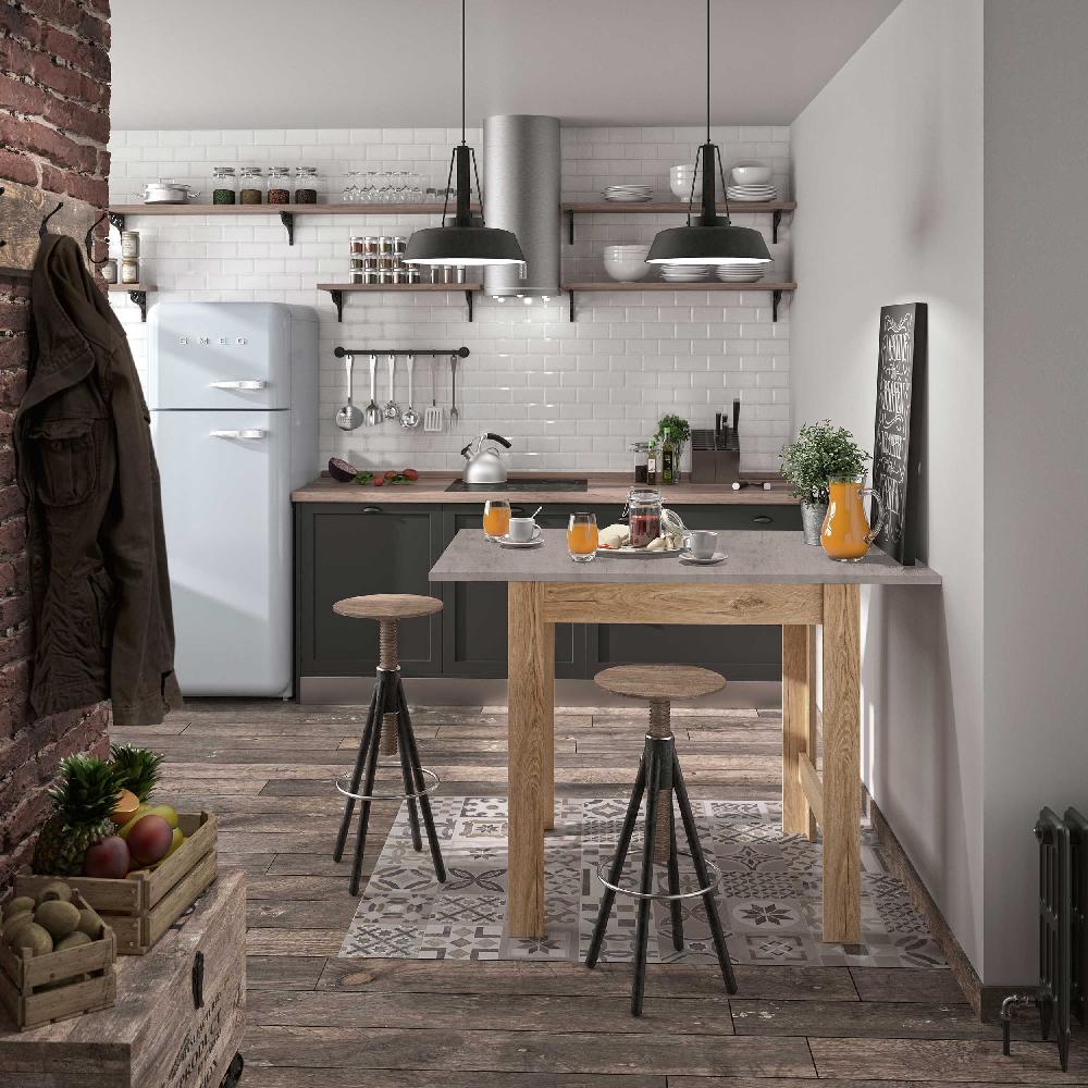 emob Verlengbare bartafel Exit 91/131x80 - Helvezia eik/beton