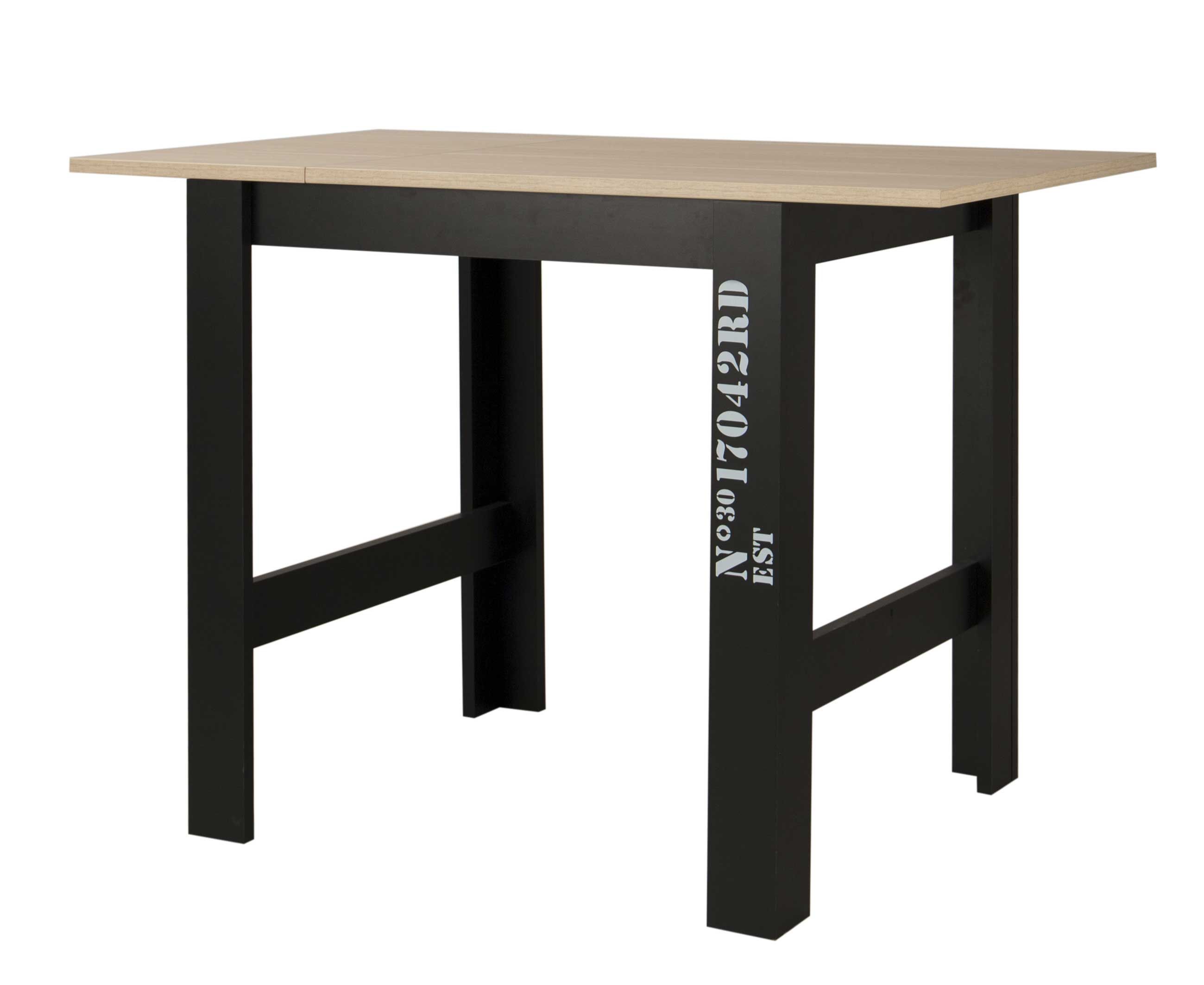 Emob Verlengbare Bartafel Exit 91/131x80 - Lichte Eik/zwart