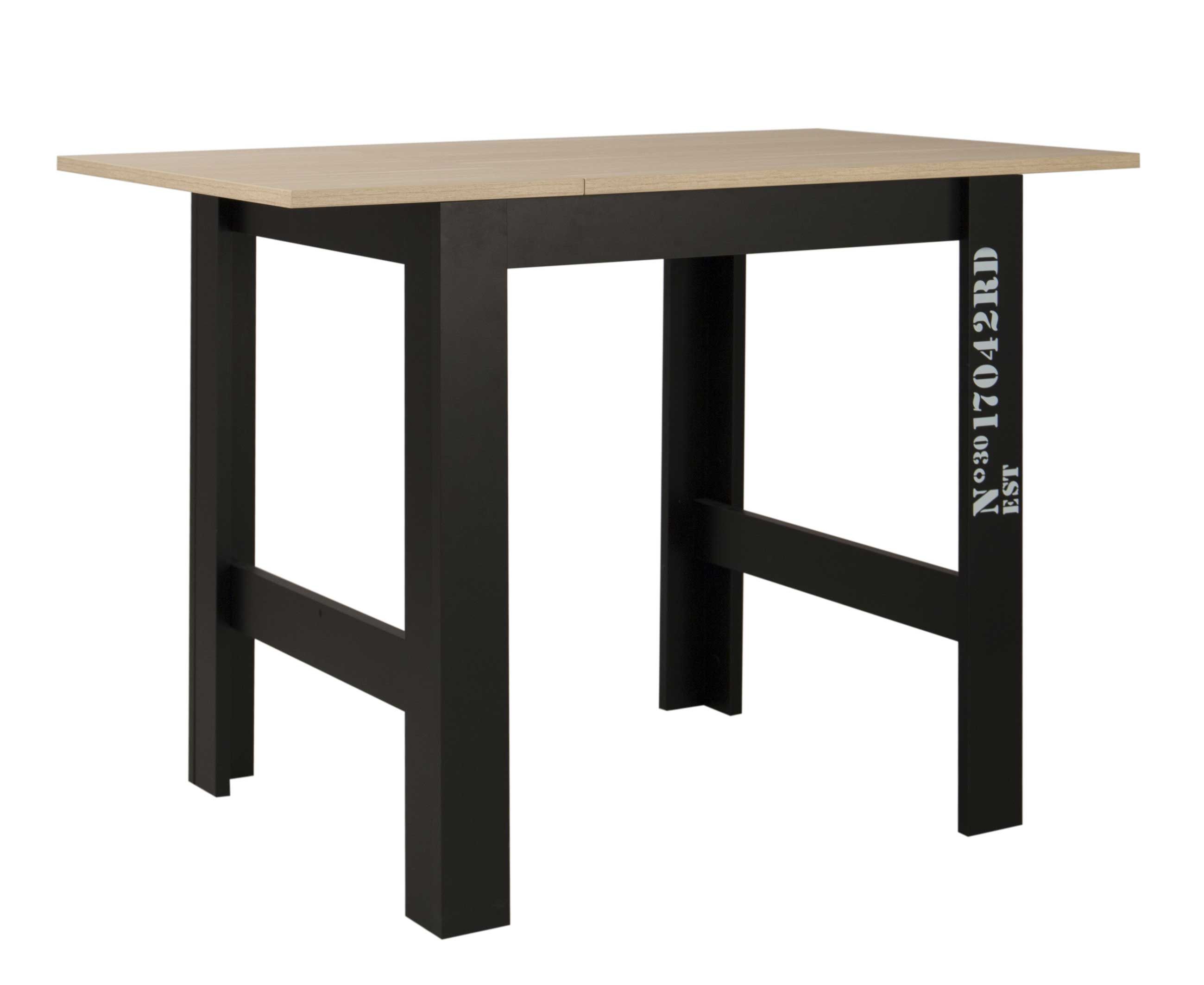 Emob Verlengbare Bartafel Exit 91/131x80 - Lichte Eik/zwart