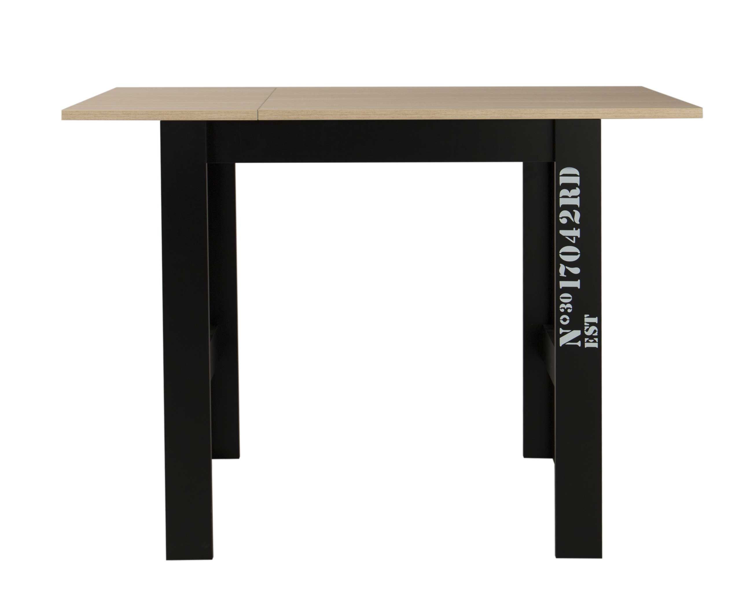Emob Verlengbare Bartafel Exit 91/131x80 - Lichte Eik/zwart
