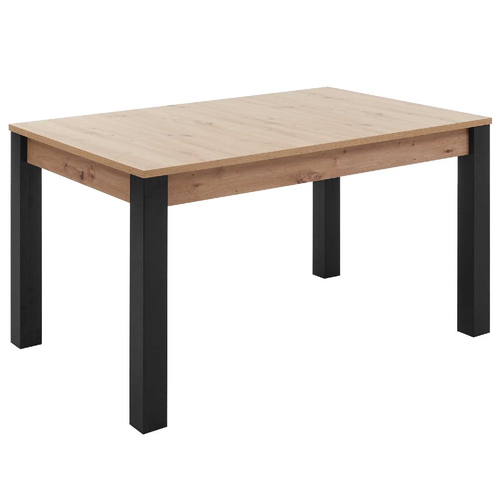 Emob Verlengbare Eettafel Laifis 140/210cm - Zwart/oude Eik
