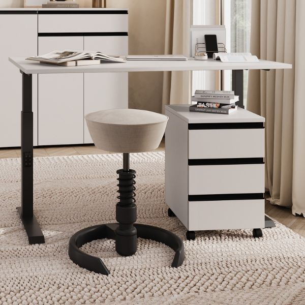 emob Verstelbaar bureau Bogdan - 120x80x68-91cm - beige