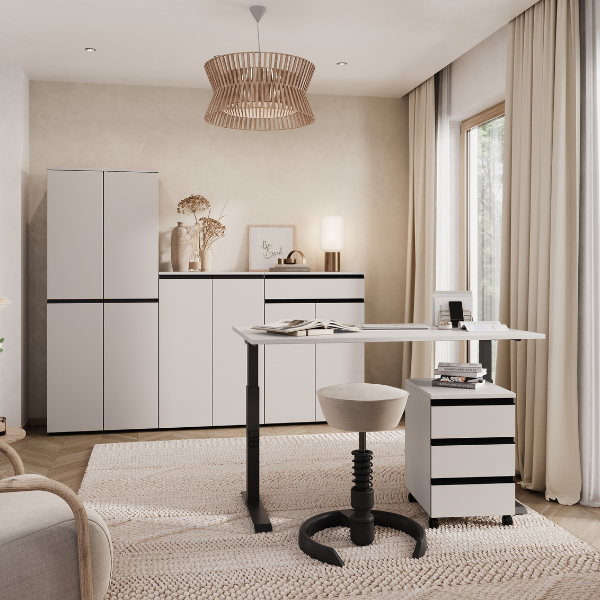 Emob Verstelbaar Bureau Bogdan - 160x80x68-91cm - Beige