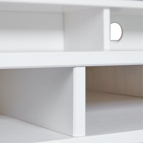 Emob Verstelbaar Kinderbureau Dasha - Wit Gelakt Dennenhout