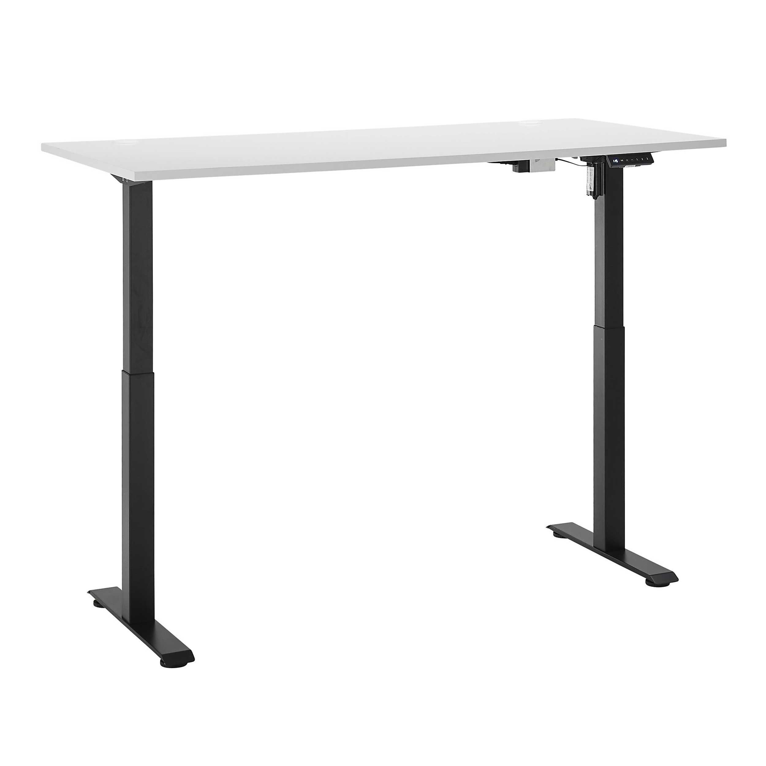 Emob Verstelbare Bureau Ben 160x77x74-117cm - Wit/zwart
