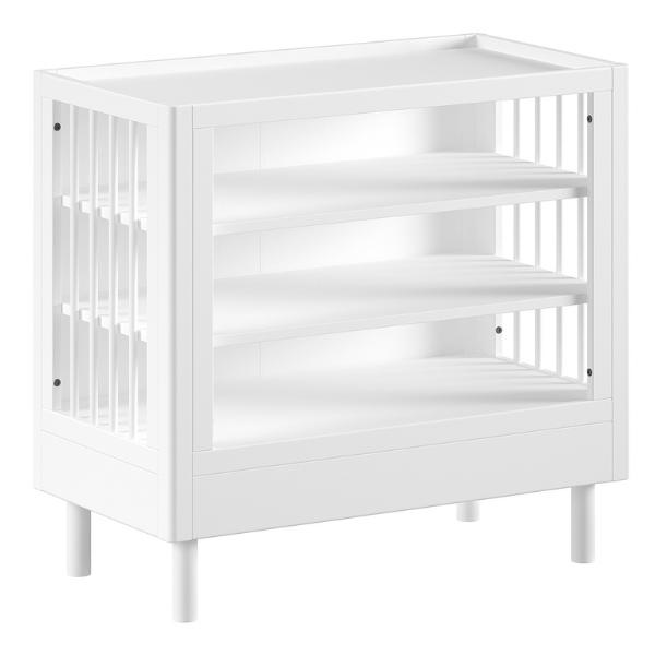 Emob Verzorgingstafel Forrest - 100x55x95cm - Wit Beukenhout